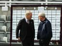West Ham United boss David Moyes and Newcastle United head coach Steve Bruce. (Photo by DAVE ROGERS/POOL/AFP via Getty Images)