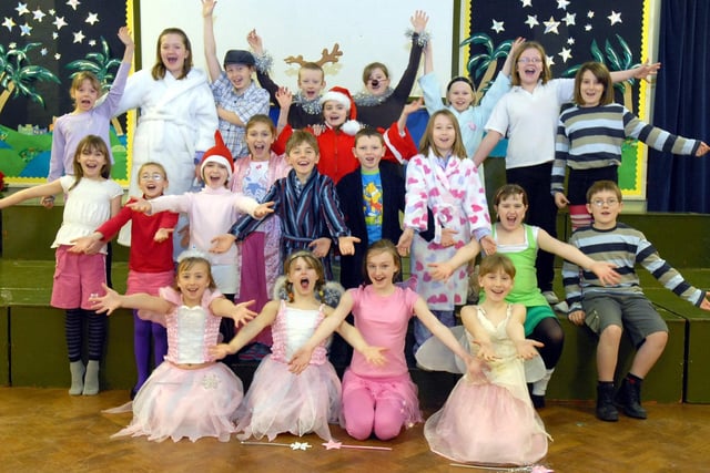 Welcome to 2007. That's when the students at West Boldon Primary School put on this production of Daughter Christmas.