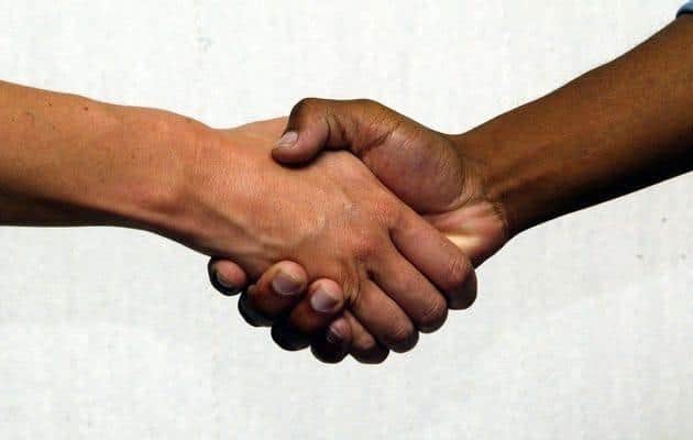 Men shaking hands