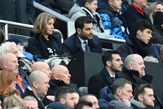 Newcastle United's co-owner Amanda Staveley and husband Mehrdad Ghodoussi at St James's Park.