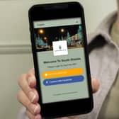 The wifi connect screen which will greet visitors to South Shields town centre.