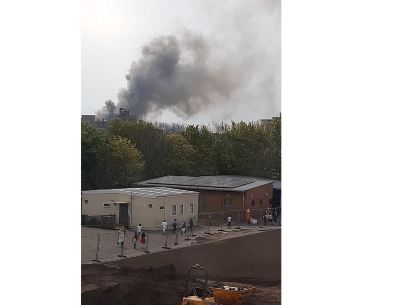 A fire has broken out in Goldsmith Avenue, Southsea in Portsmouth on April 28. Picture: Marion Cooper