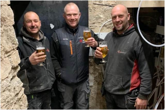 Owners Robert Johnson, Lee Pescod and Peter Bengston, during the development of the bar.
