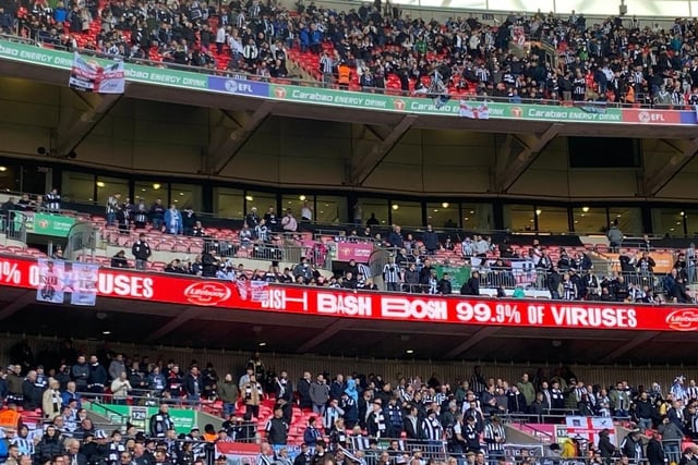 Newcastle United fans at Wembley.
