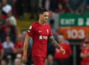 Liverpool striker Darwin Nunez will miss the clash with Newcastle United through suspension (Photo by PAUL ELLIS/AFP via Getty Images)