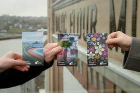 Artist-designed passbook covers from Newcastle Building Society