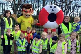 Nurserytime youngsters during their safety lesson with South Tyneside Volunteer Life Brigade.