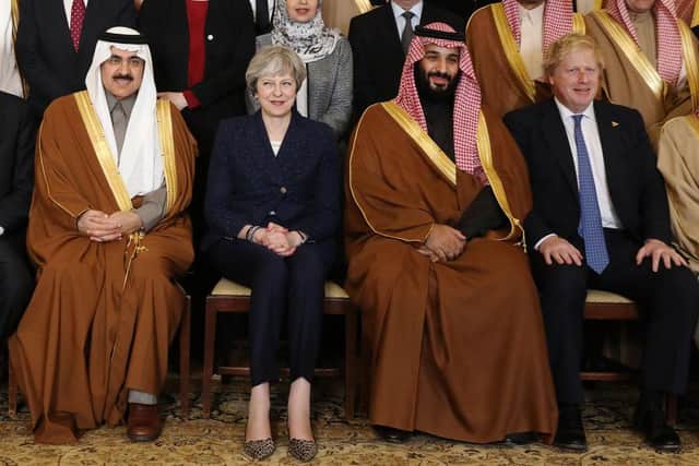 Boris Johnson and Mohammed bin Salman pictured together in 2018. (Photo by Dan Kitwood - WPA Pool/Getty Images)