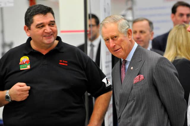 Ian with Prince Charles when he visited the skills foundation