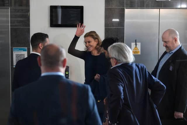 Part owner and director of Newcastle United Amanda Staveley. (Photo by Oli SCARFF / AFP) (Photo by OLI SCARFF/AFP via Getty Images)