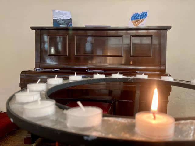 Candles were lit for Ukraine at St George's Church in East Boldon on Sunday.