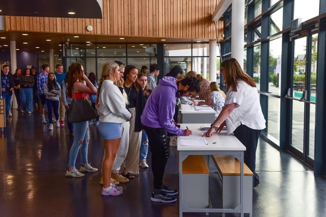 Students received their results at 8am this morning.