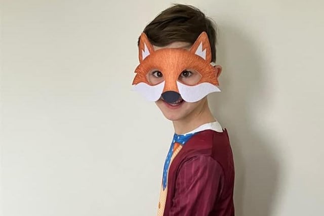 Alex, 6 dressed as Fantastic Mr Fox.