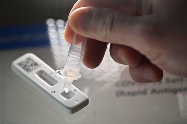 These are the areas of the North East with the highest rates of Covid infections based on positive tests according to the Office for National Statistics. (Photo by Justin TALLIS / AFP)