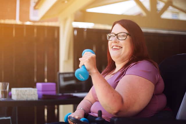 Tara Johnson has launched a free fitness session online as part of her new company's work to support disabled people.