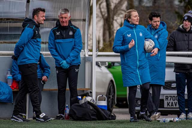 Newcastle United Women head coach Becky Langley.