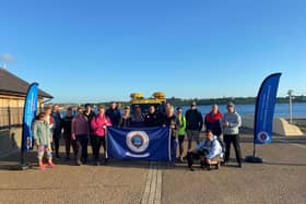 Brigade volunteers at the start of the challenge