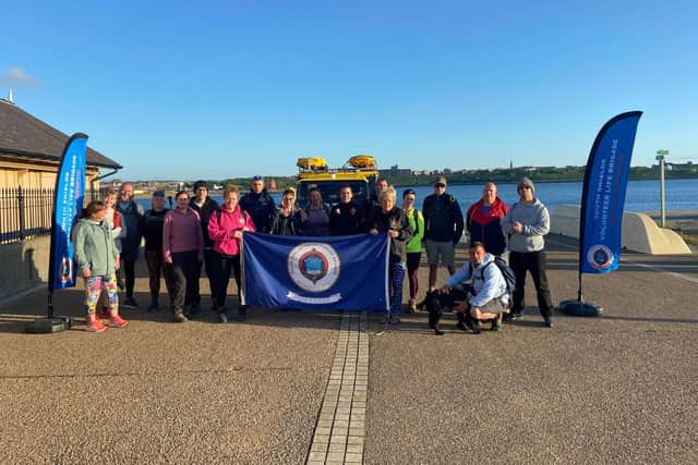 Brigade volunteers at the start of the challenge