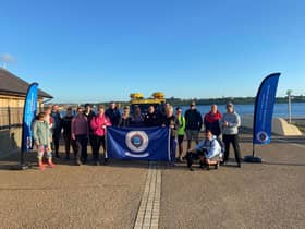 Brigade volunteers at the start of the challenge
