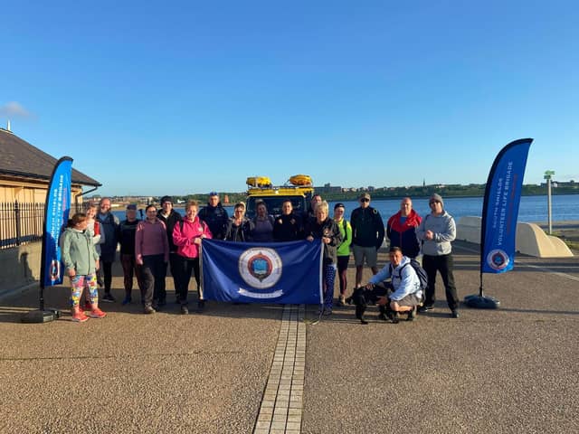 Brigade volunteers at the start of the challenge