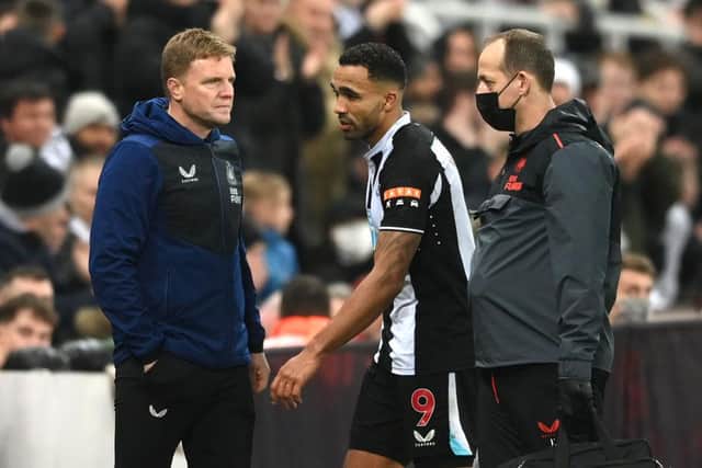 Callum Wilson picked up an injury against Manchester United (Photo by Stu Forster/Getty Images)