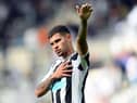 Newcastle United player Bruno Guimaraes waves to the fans after the Premier League match between Newcastle United and Nottingham Forest at St. James Park on August 06, 2022 in Newcastle upon Tyne, England. (Photo by Stu Forster/Getty Images)