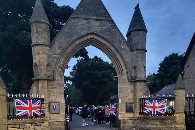 A moment of silence was held at Hebburn Cemetery on Sunday.