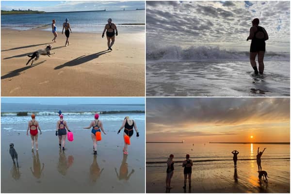 Lindy Woodrow shared these photos of South Shields Sea Swimmers showing members who met at Little Haven during the first lockdown, initially calling themselves the Groyne Herd. She added: "The cold water was tremendous for our mental health and we formed strong friendships. The group is Norma Thompson, Sarah Thorell, Helen Collins, Alison Symonds and me."