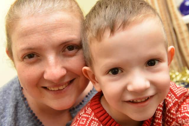 Jack and mum Sarah in 2016.