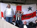 A Newcastle fan shows his frustration during the Premier League match between Newcastle United and Sheffield United at St. James Park on May 19, 2021 in Newcastle upon Tyne, England(Photo by Alex Pantling/Getty Images)