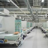 Inside the North East's Nightingale hospital as it was first prepared ready for patients. Image by Getty.