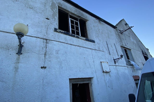 The former pub had been derelict for several years before the blaze.