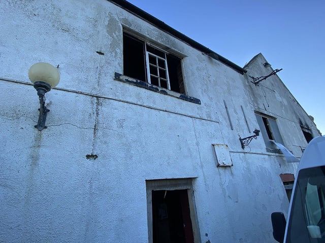 The former pub had been derelict for several years before the blaze.