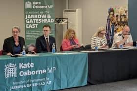 Kate Osborne MP, left, at a round table event, where she backed the Tobacco and Vapes Bill.
