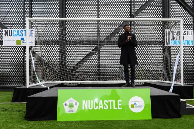Shola Ameobi opens NUCASTLE.