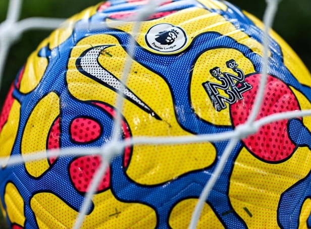 Hi-Vis Premier League Nike Flight winter match ball. (Photo by Marc Atkins/Getty Images)