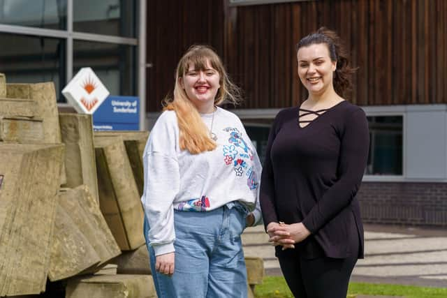 Leanne Pearce, right, with fellow scholarship winner Sasha Kilminster.