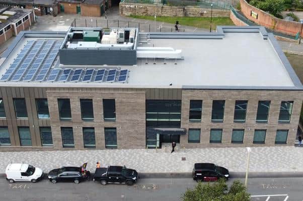 An aerial view of the new job centre in Mile End Road