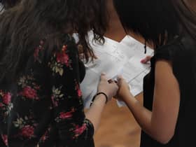 Students opening their A-level results. Photo by Matt Cardy/Getty Images