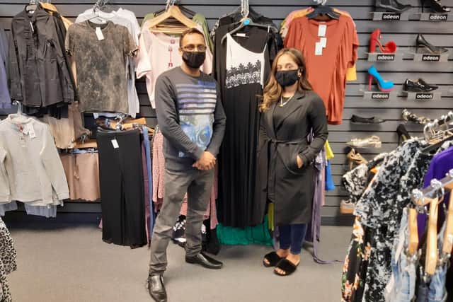 Kaz Chowdhury (left) and Syeda Khatun (right) at the Outlet clothes shop