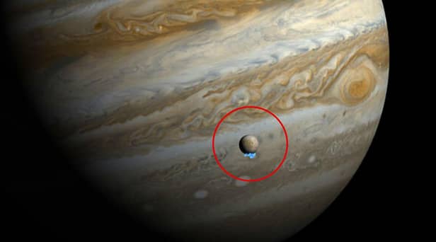 Europa or "Jupiter II" is the smallest of the four Galilean moons orbiting Jupiter, with this moon orbiting at about 417,000 miles from the gas giant.