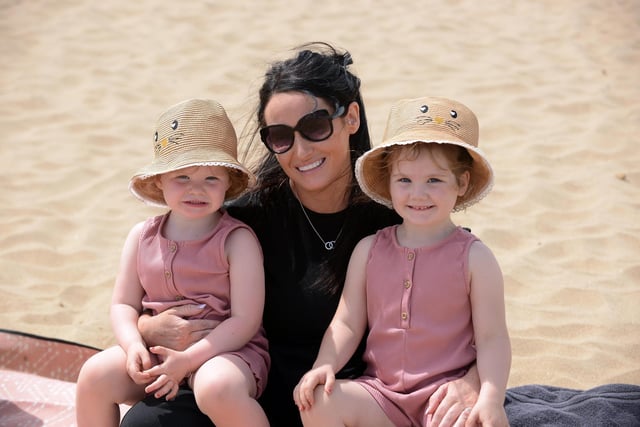Jade Hayles with daughters Margot, three, and Pearl, four