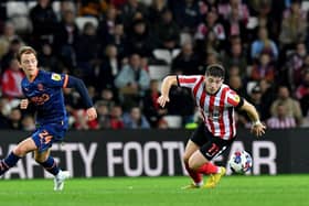Lynden Gooch playing for Sunderland against Blackpool.