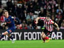 Lynden Gooch playing for Sunderland against Blackpool.