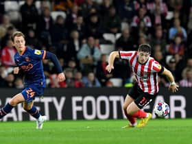 Lynden Gooch playing for Sunderland against Blackpool.