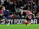 Lynden Gooch playing for Sunderland against Blackpool.