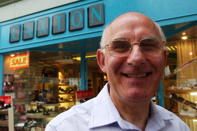 Peter Winfield outside Caxtons shoee shop in 2005. Does this bring back happy memories for you?