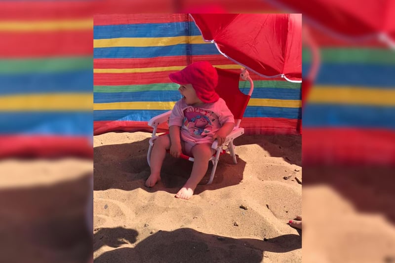 Christopher Mather sent us this photo of his granddaughter at the beach.