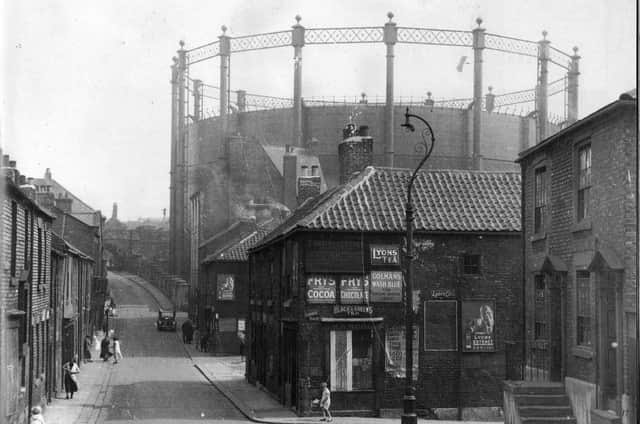 The gas holder in past times.