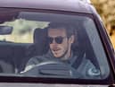 Real Madrid's Welsh forward Gareth Bale arrives to undergo coronavirus tests at the Ciudad del Real Madrid training facilities in Valdebebas, Madrid, on May 6, 2020. - Real Madrid started to undergo coronavirus tests today as La Liga clubs planned to return to restricted training ahead of the proposed resumption of the season next month. (Photo by BALDESCA SAMPER / AFP) (Photo by BALDESCA SAMPER/AFP via Getty Images)